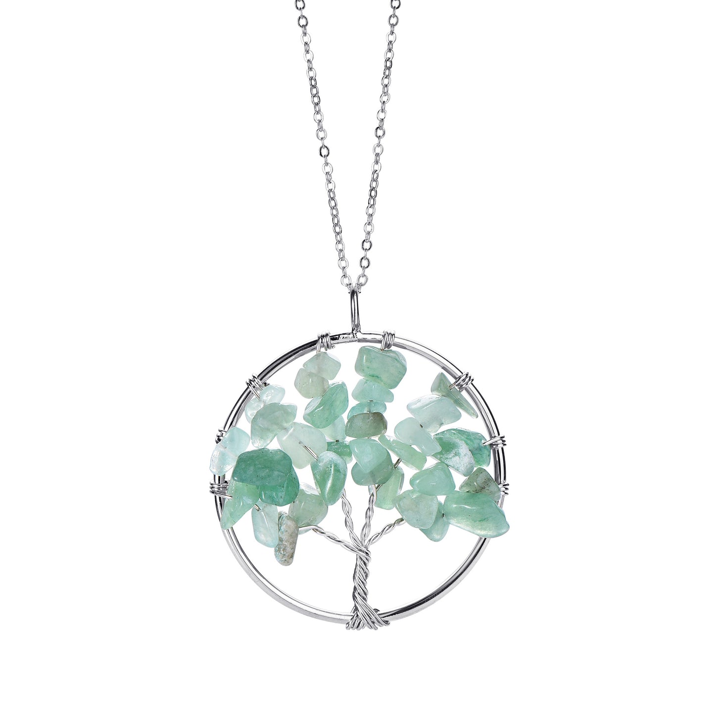A Tree of Life Pendant - Lucky Jewelry necklace with different colored stones by Maramalive™.