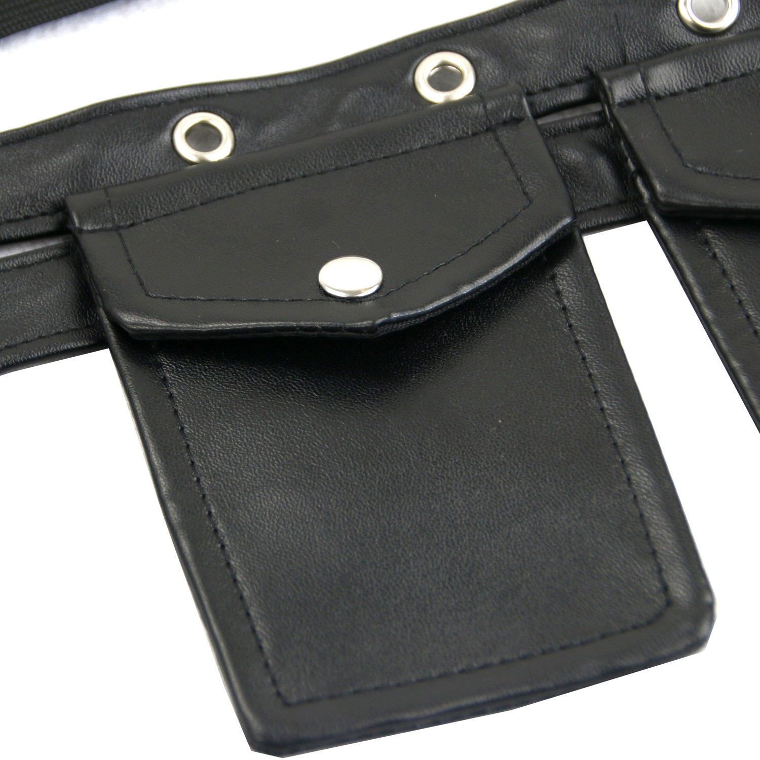 A Maramalive™ Waist Pocket Belt Corset Steampunk Costume Accessory with two metal buckles.