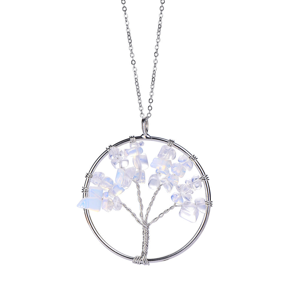 A Tree of Life Pendant - Lucky Jewelry necklace with different colored stones by Maramalive™.